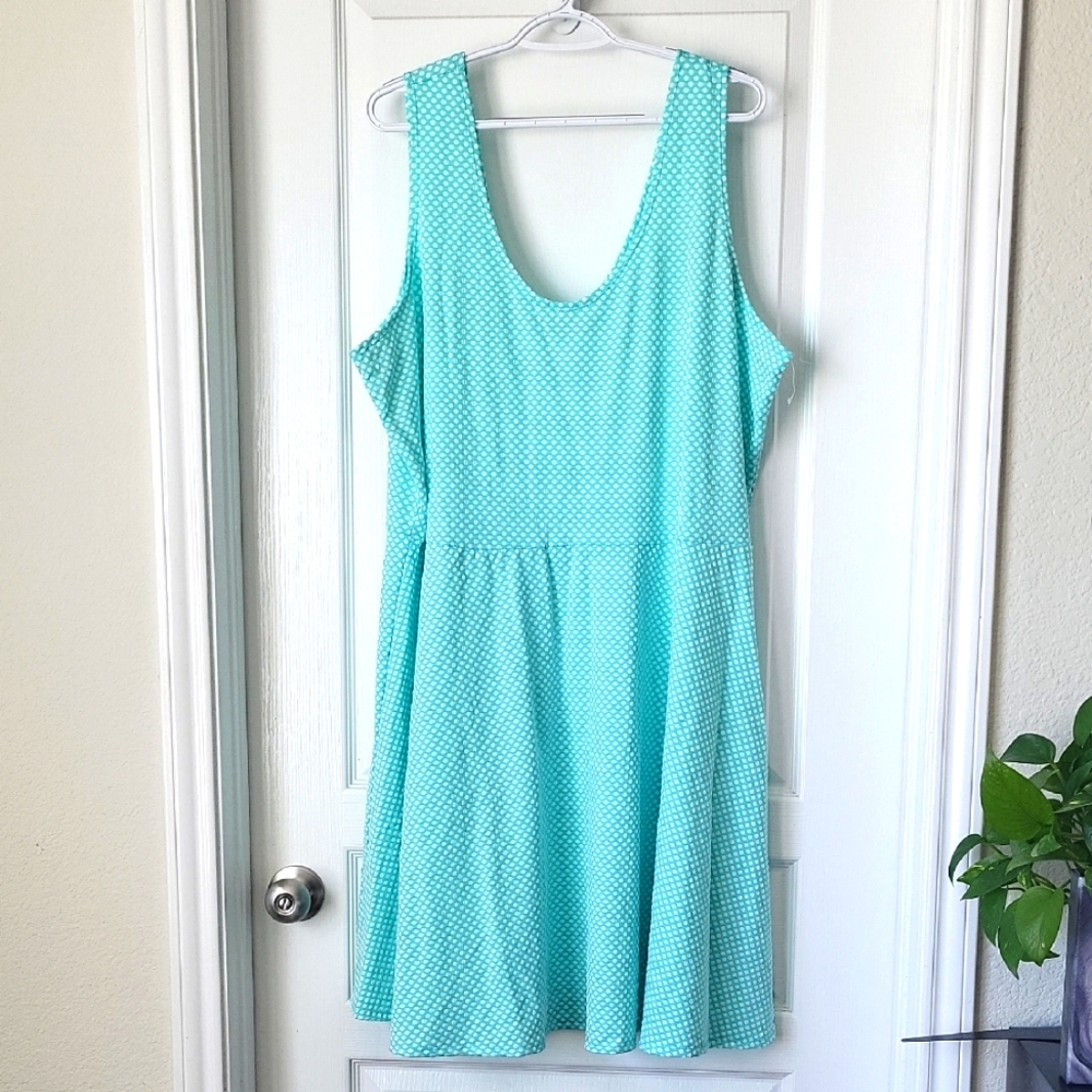 Sleeveless Aqua Easter Dress 3X